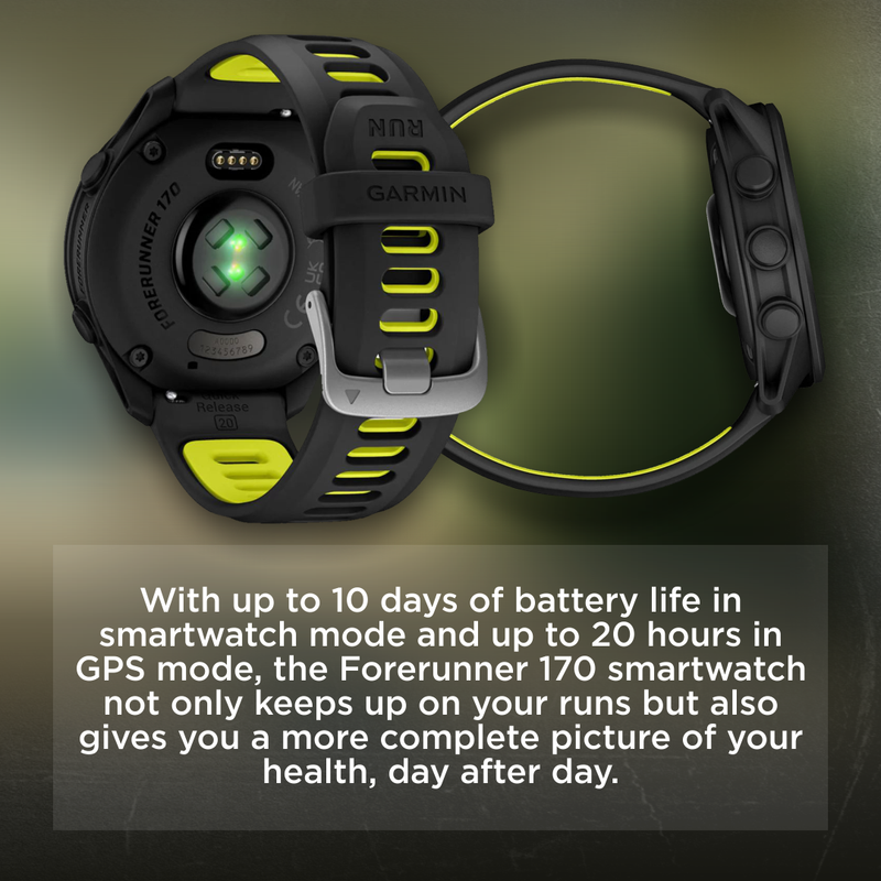 Garmin Forerunner 170 Music GPS Running Smartwatch AMOLED Touchscreen Display