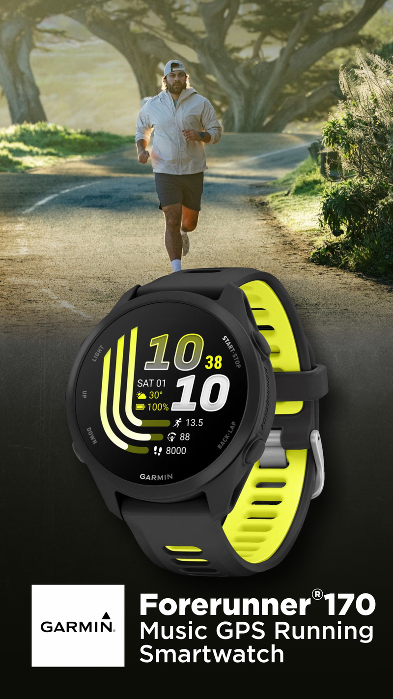 Garmin Forerunner 170 Music GPS Running Smartwatch AMOLED Touchscreen Display