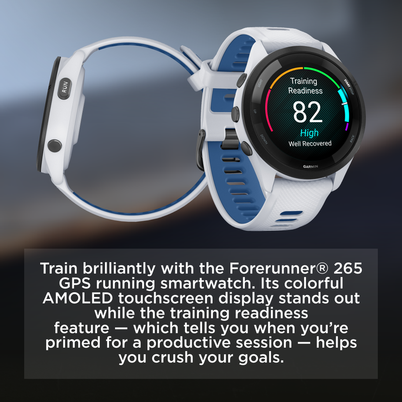 Garmin Forerunner 265 Series Running Smartwatch, 46mm or 42mm AMOLED Touchscreen Display