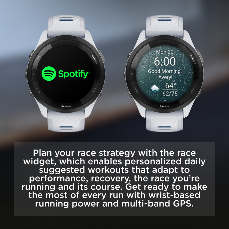 Garmin Forerunner 265 Series Running Smartwatch, 46mm or 42mm AMOLED Touchscreen Display