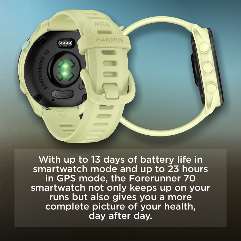 Garmin Forerunner 70 Easy-to-Use GPS Running Smartwatch AMOLED Touchscreen Display