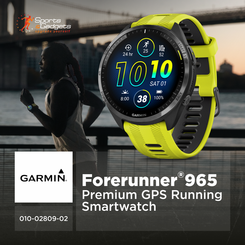 Forerunner 965 Premium GPS Running and Triathlon Titanium Smartwatch with AMOLED Touchscreen Display