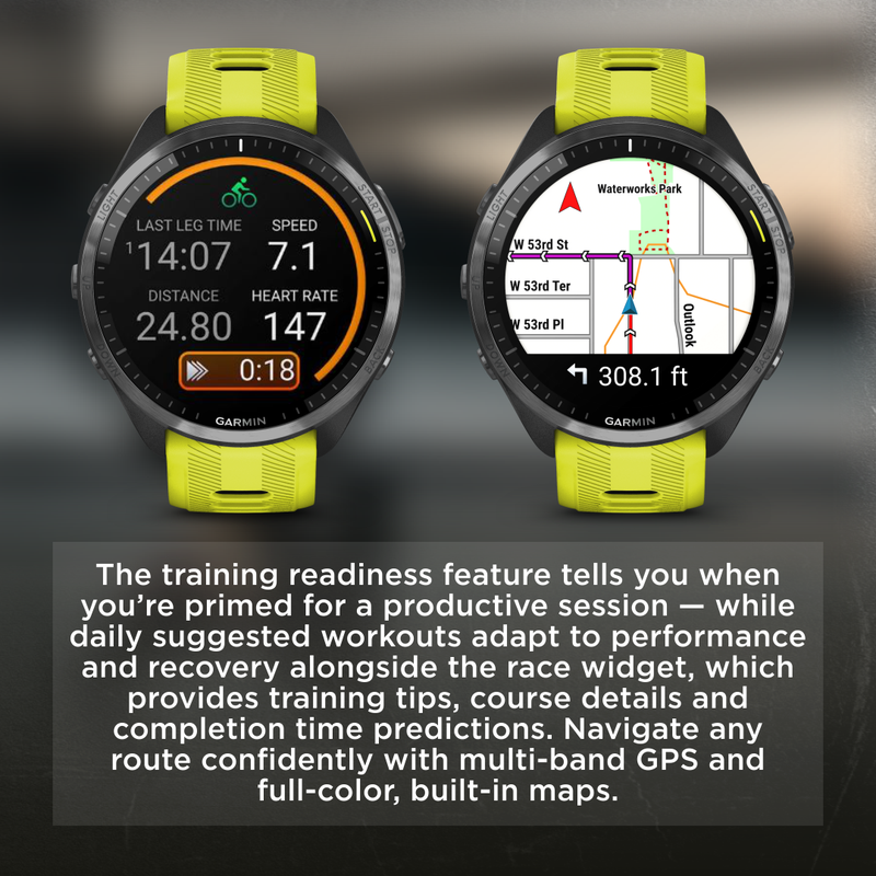 Forerunner 965 Premium GPS Running and Triathlon Titanium Smartwatch with AMOLED Touchscreen Display