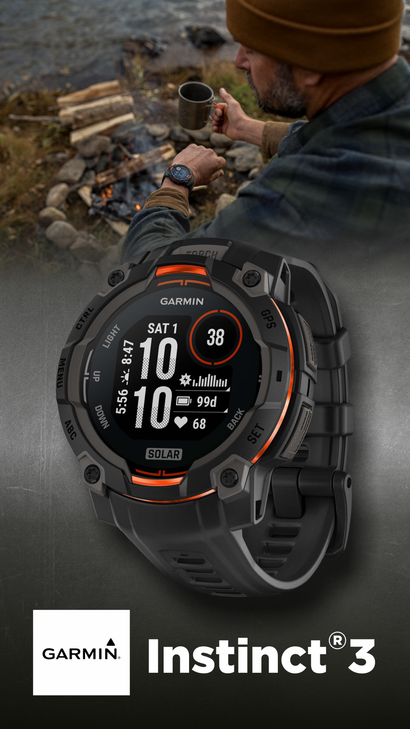 Garmin Instinct 3 Rugged Outdoor GPS Smartwatch, Wearable4U
