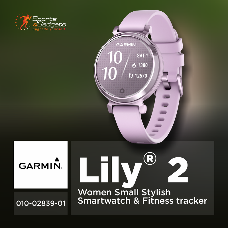 Garmin Lily 2  Women Small Stylish Smartwatch & Fitness tracker | Up to 5 days Battery Life, Health & Wellness Monitoring. with Wearable4U Gift Bundle