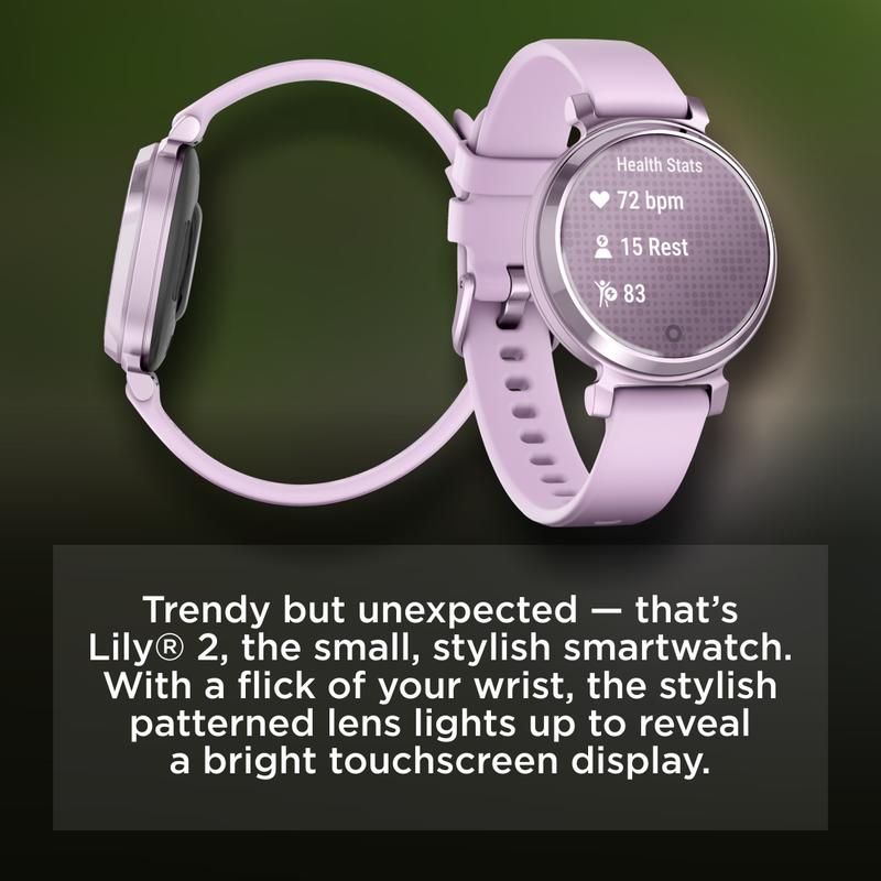 Garmin Lily 2  Women Small Stylish Smartwatch & Fitness tracker | Up to 5 days Battery Life, Health & Wellness Monitoring. with Wearable4U Gift Bundle