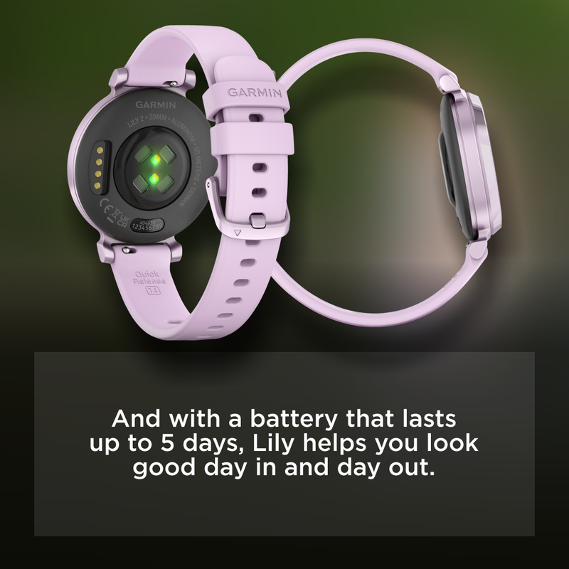 Garmin Lily 2  Women Small Stylish Smartwatch & Fitness tracker | Up to 5 days Battery Life, Health & Wellness Monitoring. with Wearable4U Gift Bundle