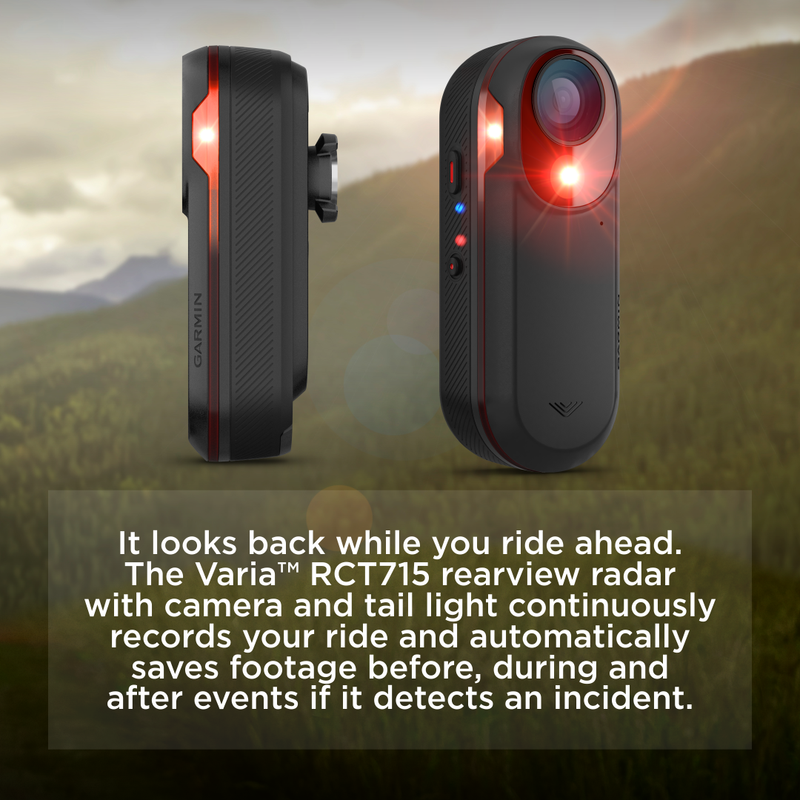 Garmin Varia RCT715 Bicycle Camera with Tail Light, Continuous Recording with Wearable4U Power Bank Bundle