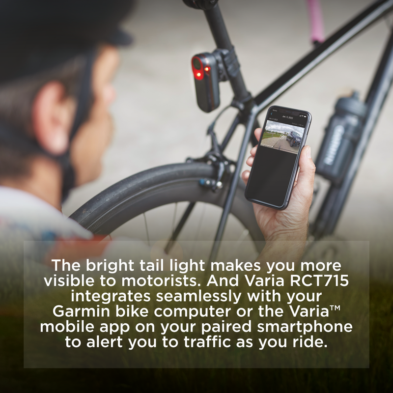 Garmin Varia RCT715 Bicycle Camera with Tail Light, Continuous Recording with Wearable4U Power Bank Bundle