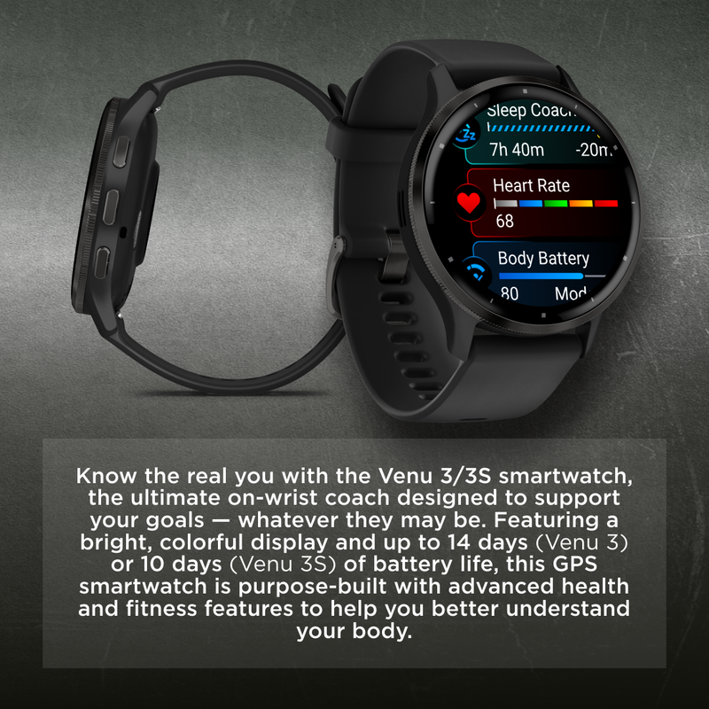 Garmin Venu 3 Series GPS Smartwatch AMOLED Display 41mm Watch, Advanced Health and Fitness Features, Wheelchair Mode, Sleep Coach with Wearable4U Bundle