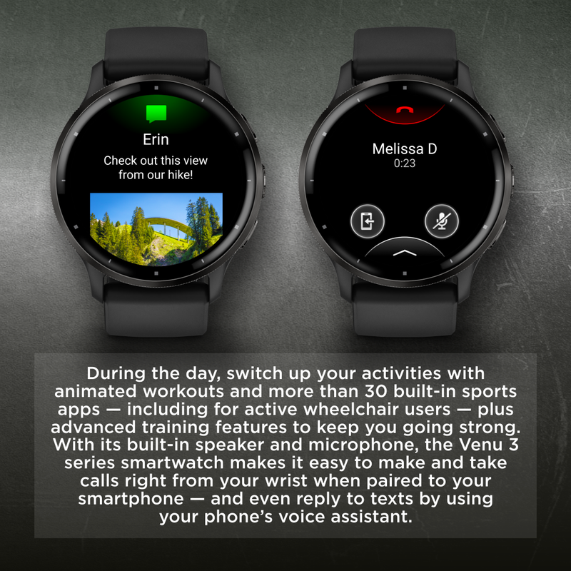 Garmin Venu 3 Series GPS Smartwatch AMOLED Display 41mm Watch, Advanced Health and Fitness Features, Wheelchair Mode, Sleep Coach with Wearable4U Bundle