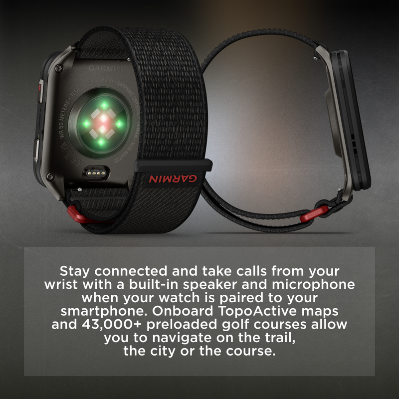 Garmin Venu X1 Thin and Lightweight GPS Smartwatch, AMOLED Display, Titanium Comfort Fit Nylon Band, Wearable4U