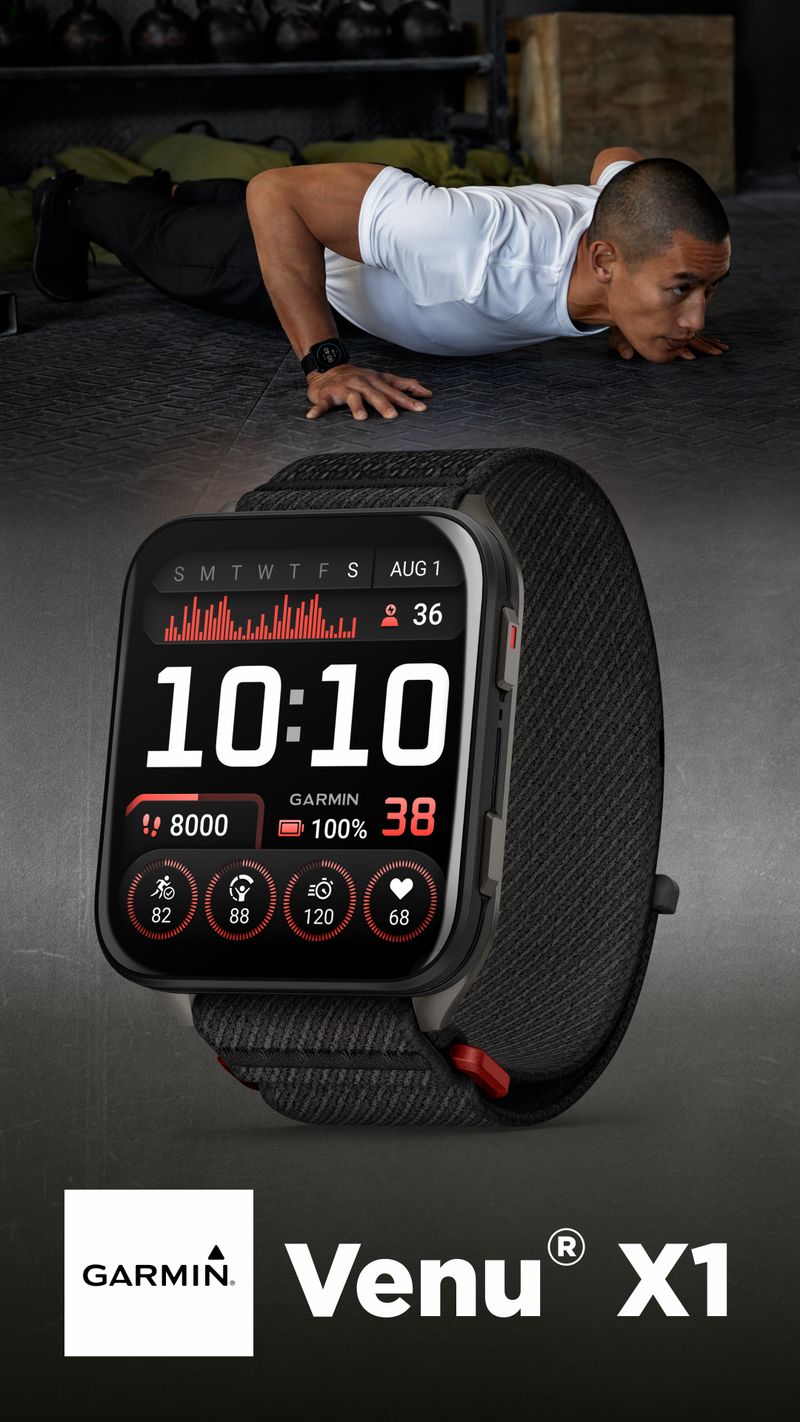 Garmin Venu X1 Thin and Lightweight GPS Smartwatch, AMOLED Display, Titanium Comfort Fit Nylon Band, Wearable4U