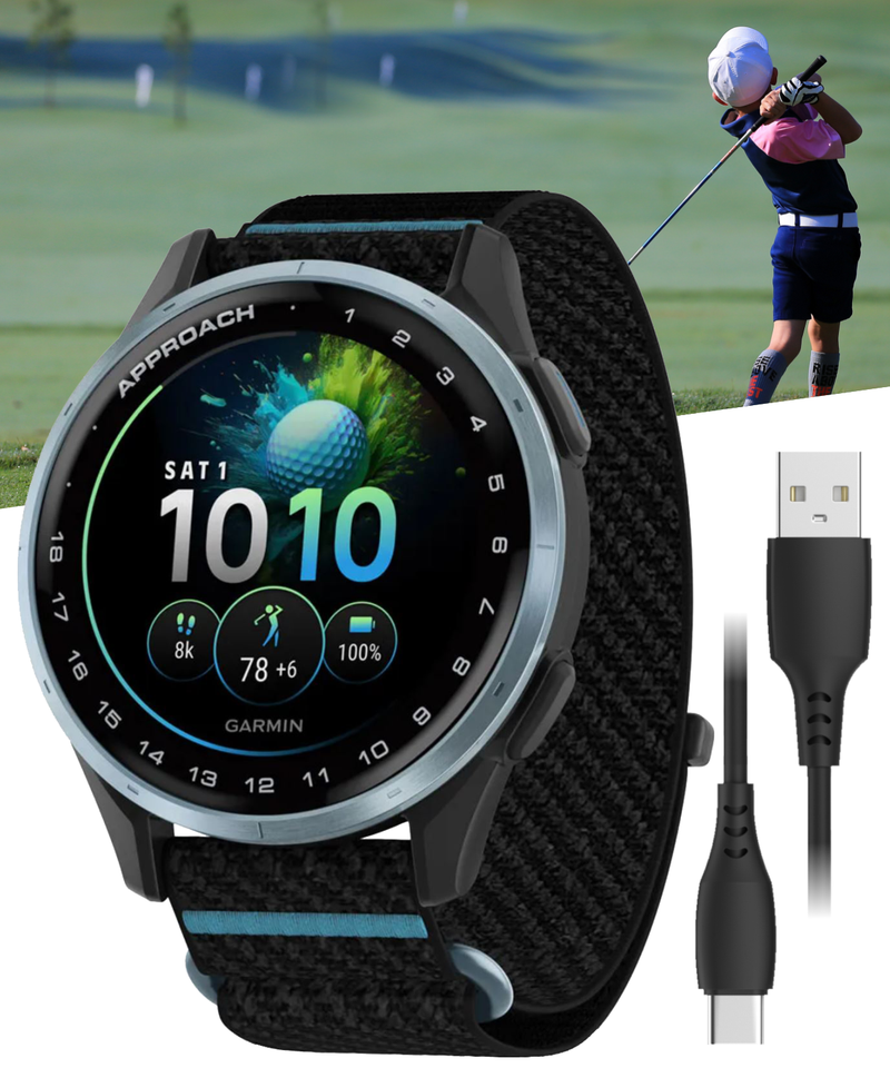 Garmin Approach J1, Junior Golf Watch with GPS, Bright & Colorful Display, Tee-Off Guidance, Essential Features for Learning & Improving | Wearable4U Bundle