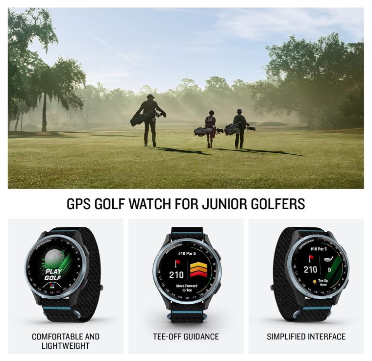 Garmin Approach J1, Junior Golf Watch with GPS, Bright & Colorful Display, Tee-Off Guidance, Essential Features for Learning & Improving | Wearable4U Bundle