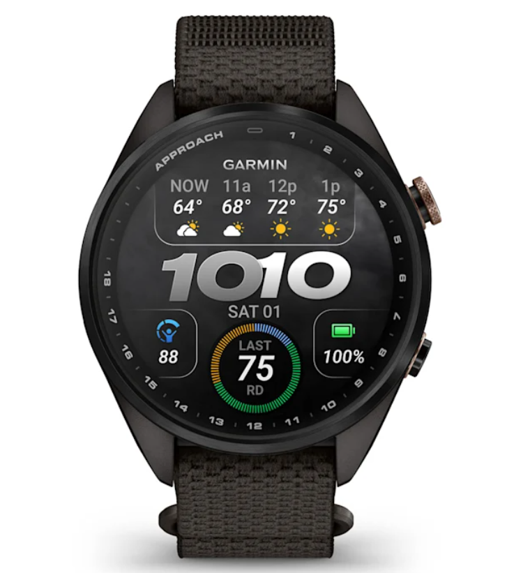 Garmin Approach S72 Golf GPS Smartwatch, AMOLED, Advanced Golf Features, Green Reading, Swing Metrics, 43,000+ CourseView Maps