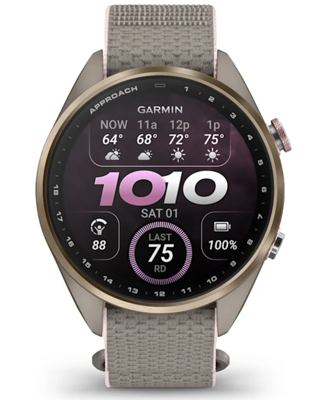 Garmin Approach S72 Golf GPS Smartwatch, AMOLED, Advanced Golf Features, Green Reading, Swing Metrics, 43,000+ CourseView Maps