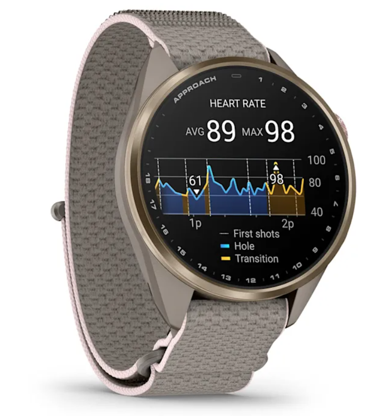 Garmin Approach S72 Golf GPS Smartwatch, AMOLED, Advanced Golf Features, Green Reading, Swing Metrics, 43,000+ CourseView Maps