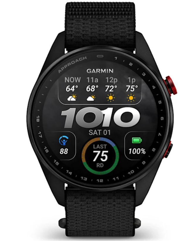 Garmin Approach S72 Golf GPS Smartwatch, AMOLED, Advanced Golf Features, Green Reading, Swing Metrics, 43,000+ CourseView Maps