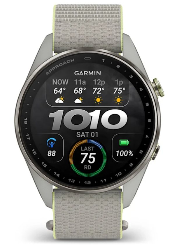 Garmin Approach S72 Golf GPS Smartwatch, AMOLED, Advanced Golf Features, Green Reading, Swing Metrics, 43,000+ CourseView Maps
