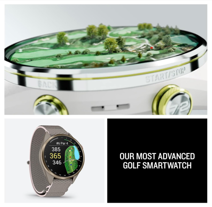 Garmin Approach S72 Golf GPS Smartwatch, AMOLED, Advanced Golf Features, Green Reading, Swing Metrics, 43,000+ CourseView Maps