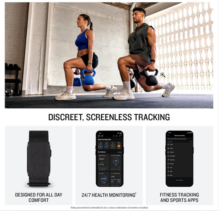 Garmin CIRQA Screenless Smart Band S-M/L-XL, Health & Fitness Tracker 24/7