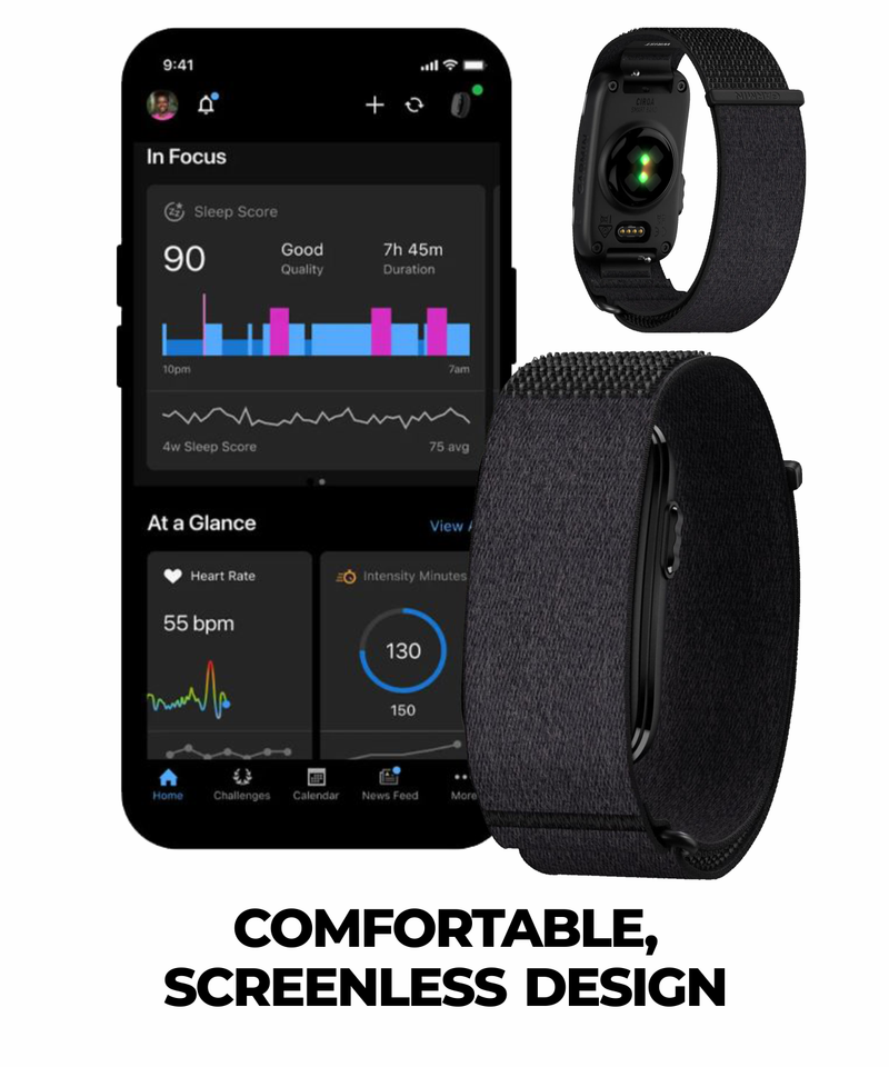 Garmin CIRQA Screenless Smart Band S-M/L-XL, Health & Fitness Tracker 24/7 | Wearable4U Bundle