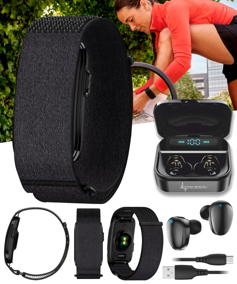Garmin CIRQA Screenless Smart Band S-M/L-XL, Health & Fitness Tracker 24/7 | Wearable4U Bundle