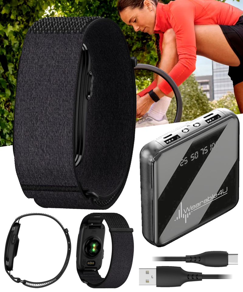 Garmin CIRQA Screenless Smart Band S-M/L-XL, Health & Fitness Tracker 24/7 | Wearable4U Bundle
