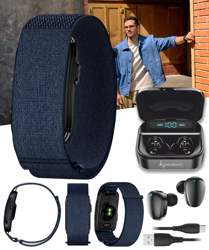 Garmin CIRQA Screenless Smart Band S-M/L-XL, Health & Fitness Tracker 24/7 | Wearable4U Bundle
