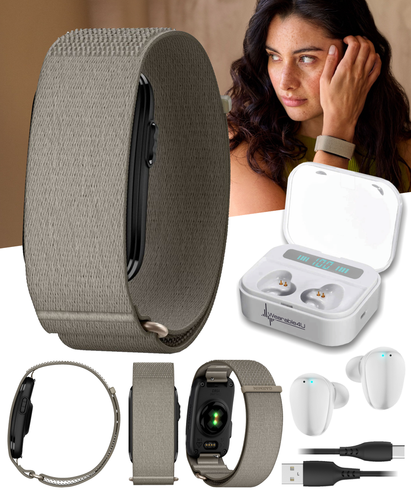Garmin CIRQA Screenless Smart Band S-M/L-XL, Health & Fitness Tracker 24/7 | Wearable4U Bundle