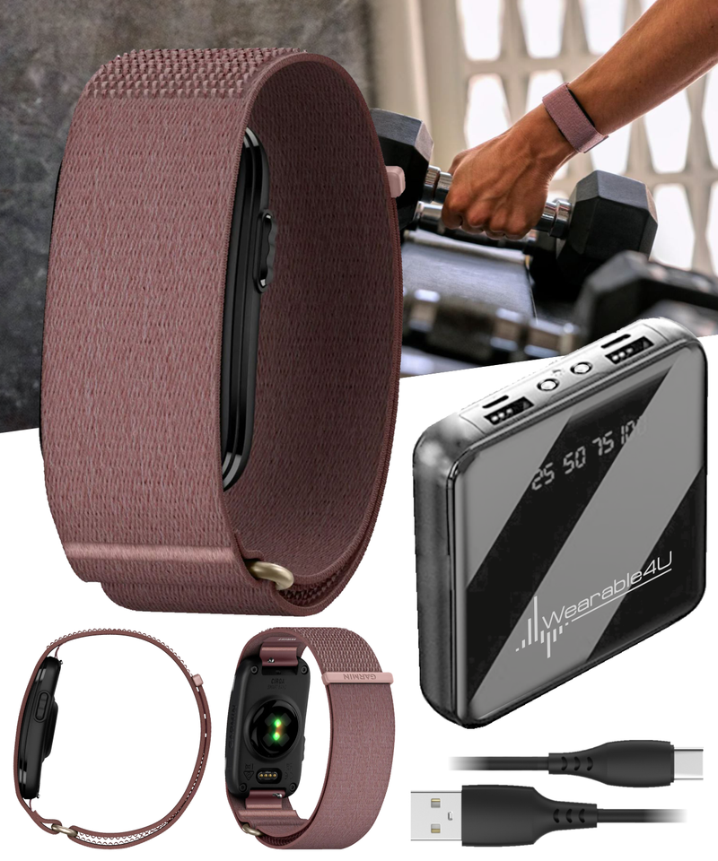 Garmin CIRQA Screenless Smart Band S-M/L-XL, Health & Fitness Tracker 24/7 | Wearable4U Bundle