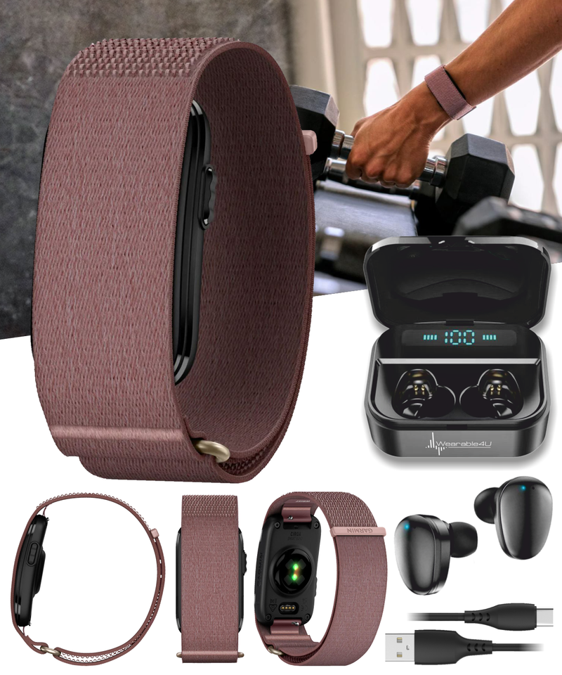 Garmin CIRQA Screenless Smart Band S-M/L-XL, Health & Fitness Tracker 24/7 | Wearable4U Bundle