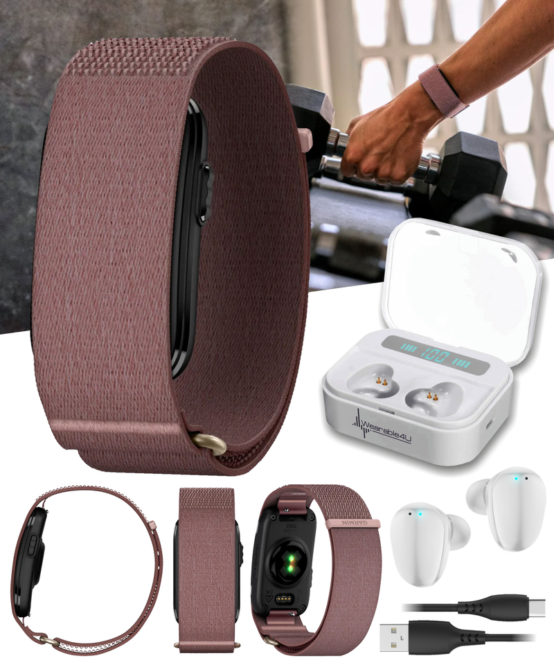 Garmin CIRQA Screenless Smart Band S-M/L-XL, Health & Fitness Tracker 24/7 | Wearable4U Bundle