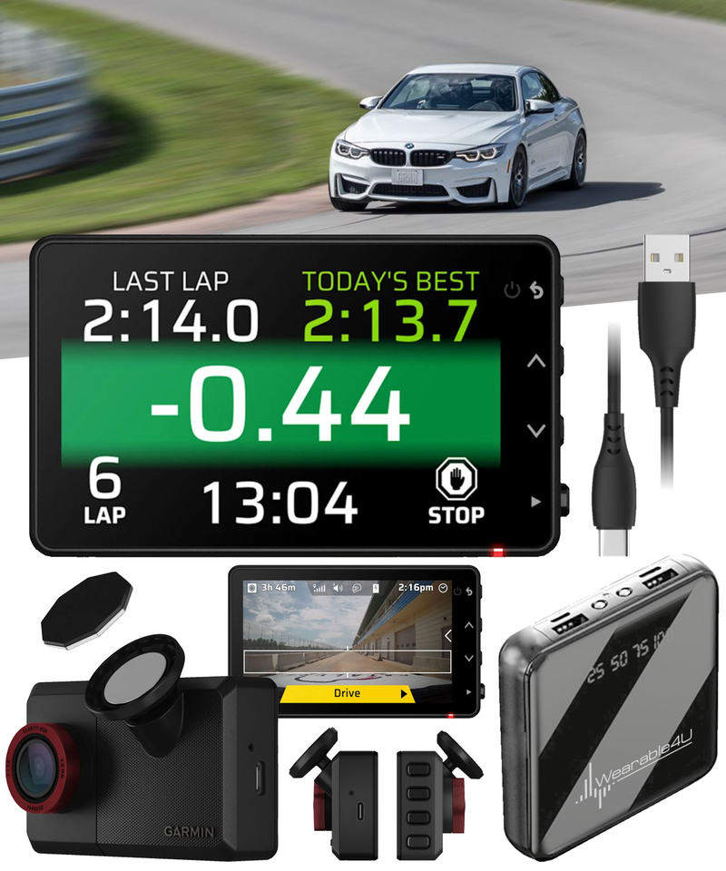 Garmin Catalyst 2 Racetrack Driving Performance Optimizer, On-Track Coaching, Leaderboards, Motorsports (010-03924-00) w/ Wearable4U PowerBank Bundle