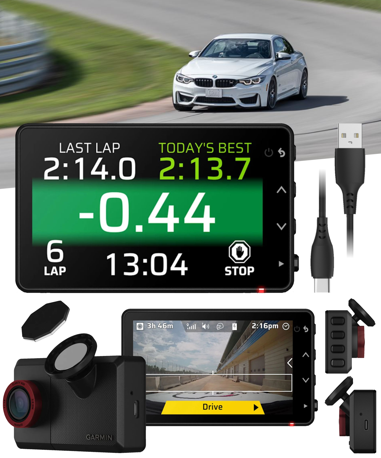 Garmin Catalyst 2 Racetrack Driving Performance Optimizer, On-Track Co ...