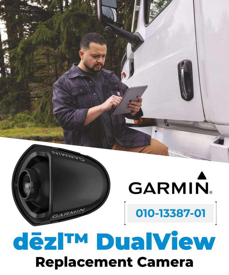 Garmin dezl DualView Replacement Camera (010-13387-01) with Wearable4U PowerBank Bundle
