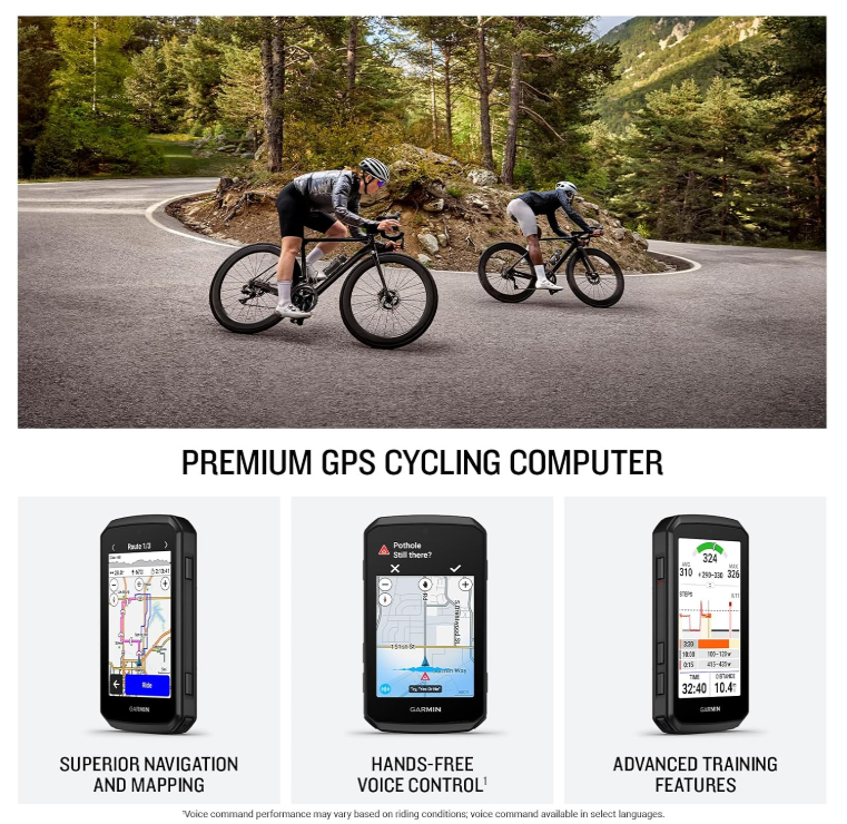 Garmin Edge 1060, Premium GPS Cycling Computer, Built for Performance-Driven Cyclists, Hands-Free Voice Control, Performance Insights (010-04598-00)