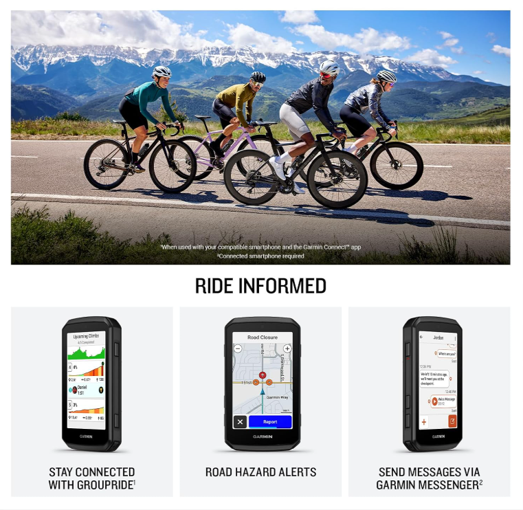 Garmin Edge 1060, Premium GPS Cycling Computer, Built for Performance-Driven Cyclists, Hands-Free Voice Control, Performance Insights (010-04598-00)