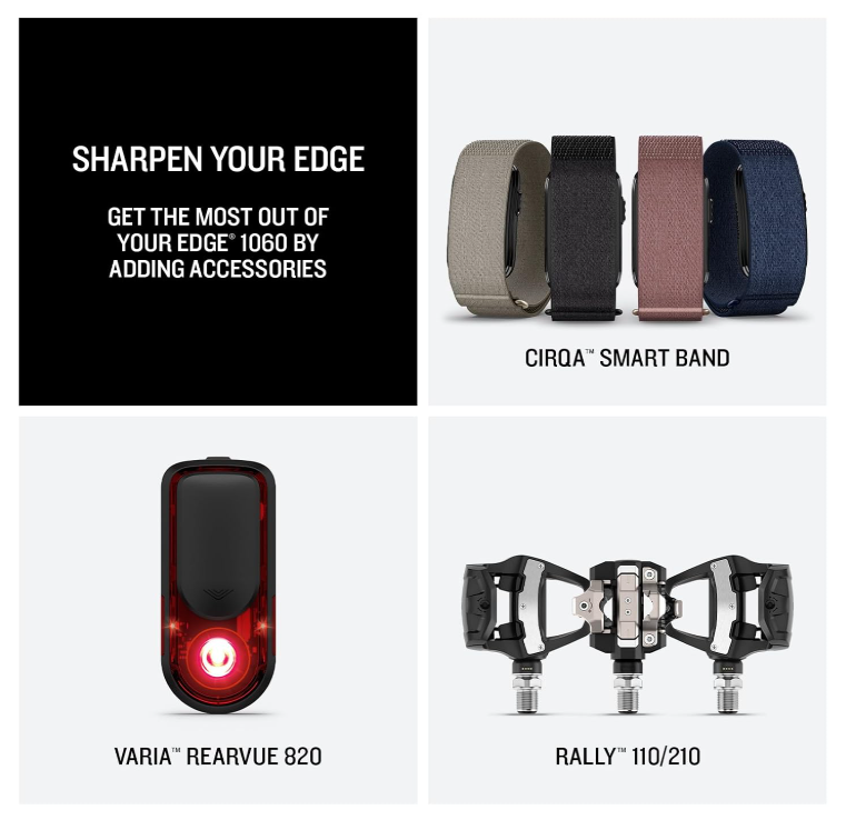 Garmin Edge 1060, Premium GPS Cycling Computer, Built for Performance-Driven Cyclists, Hands-Free Voice Control, Performance Insights (010-04598-00)