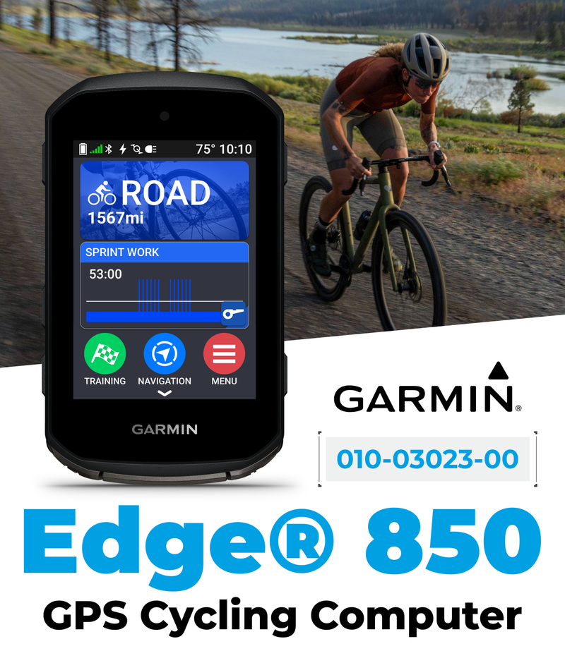 Garmin Edge 850 Compact GPS Cycling Computer, Vivid Color Touchscreen Display, Bike-Specific Mapping, Advanced Training & Performance Insights (010-03023-00) w/ Wearable4U Bundle