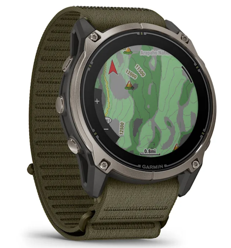 Garmin Enduro 4 Premium GPS Smartwatch, Sapphire, Solar Charging, Ultralight Design, LED Flashlight, Advanced Training & Endurance Features, TopoActive Maps (010-04799-00)
