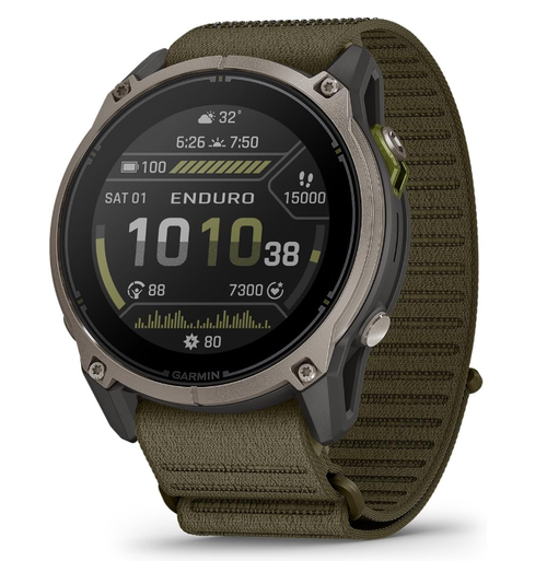 Garmin Enduro 4 Premium GPS Smartwatch, Sapphire, Solar Charging, Ultralight Design, LED Flashlight, Advanced Training & Endurance Features, TopoActive Maps (010-04799-00)