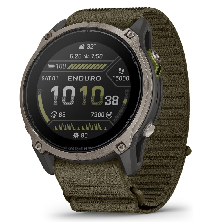 Garmin Enduro 4 Premium GPS Smartwatch, Sapphire, Solar Charging, Ultralight Design, LED Flashlight, Advanced Training & Endurance Features, TopoActive Maps (010-04799-00)