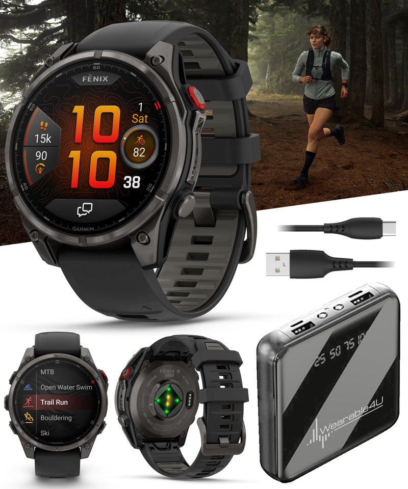 Garmin Fenix 8 Pro - 47 mm/51 mm AMOLED Sapphire Premium Connected Multisport GPS Smartwatch, inReach Technology | Wearable4U Bundle