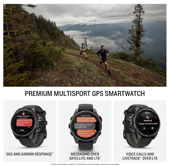 Garmin Fenix 8 Pro - 47 mm/51 mm AMOLED Sapphire Premium Connected Multisport GPS Smartwatch, inReach Technology | Wearable4U Bundle