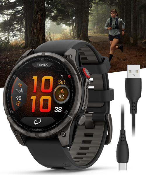 Garmin Fenix 8 Pro - 47 mm/51 mm AMOLED Sapphire Premium Connected Multisport GPS Smartwatch, inReach Technology | Wearable4U Bundle
