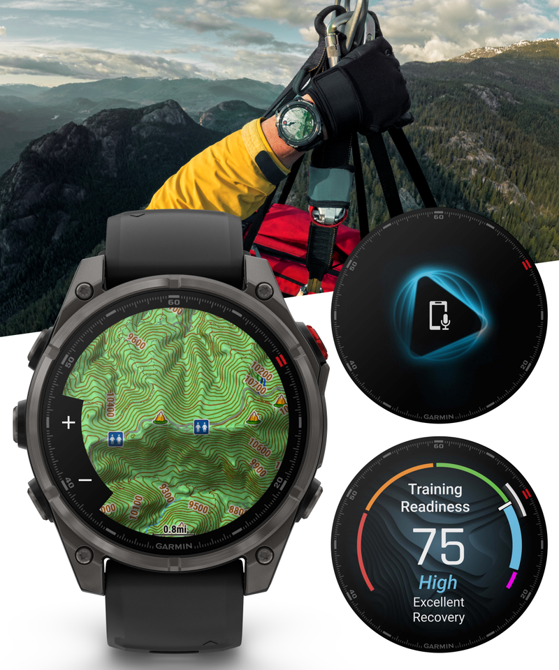 Garmin Fenix 8 Pro - 47 mm/51 mm AMOLED Sapphire Premium Connected Multisport GPS Smartwatch, inReach Technology | Wearable4U Bundle