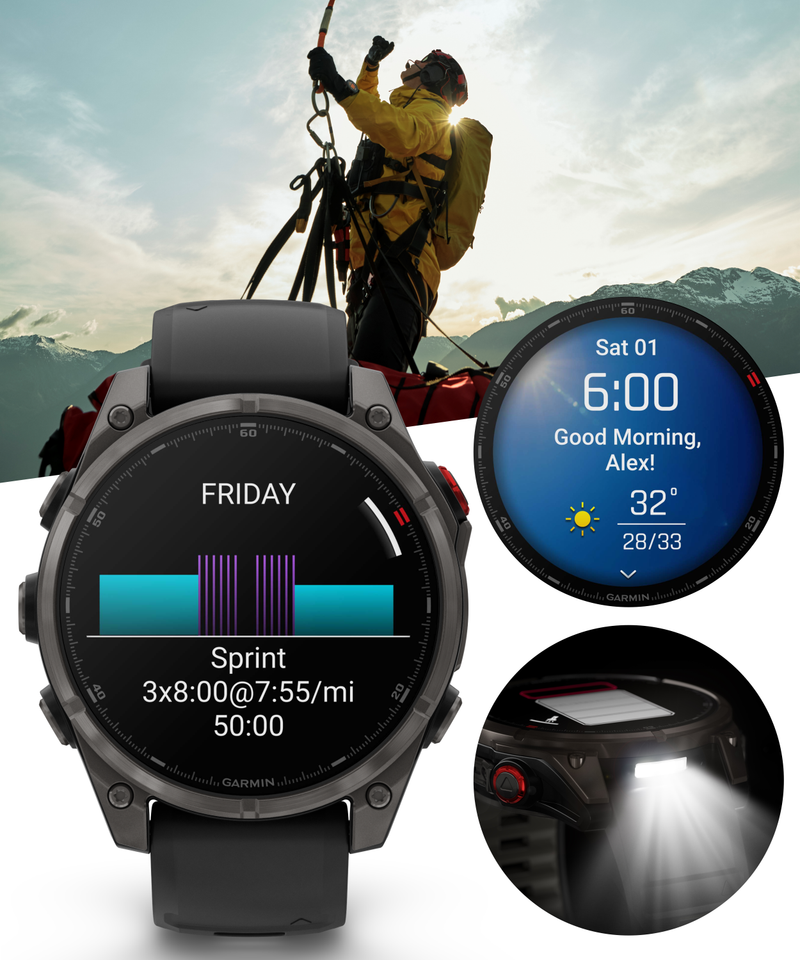 Garmin Fenix 8 Pro - 47 mm/51 mm AMOLED Sapphire Premium Connected Multisport GPS Smartwatch, inReach Technology | Wearable4U Bundle