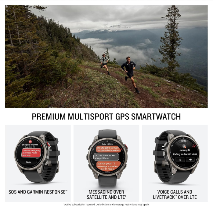 Garmin Fenix 8 Pro - 47 mm/51 mm AMOLED Sapphire Premium Connected Multisport GPS Smartwatch, inReach Technology | Wearable4U Bundle